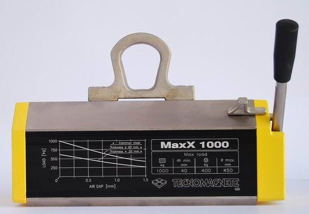 Tecnomagnete MAXX1000 1000kg Utility Magnet, Iron, Magnetic
